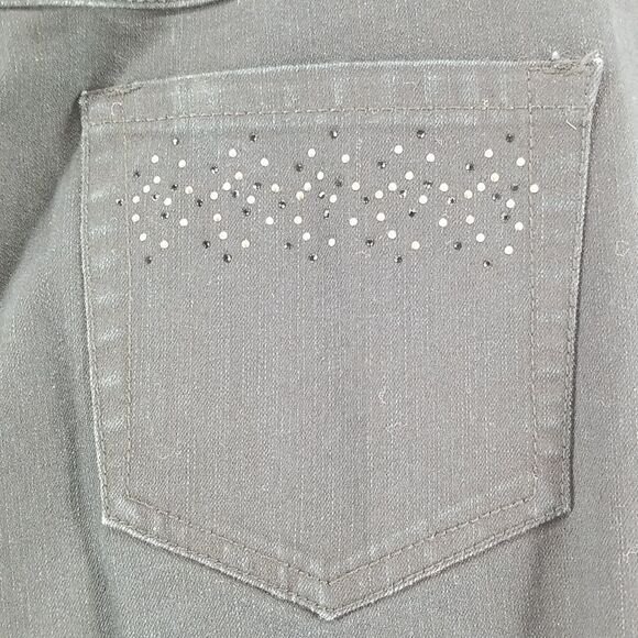 🎁5/$25 Northern Reflections Jeans Women's Size 12 Black Town Front Button Zip - Picture 5 of 10